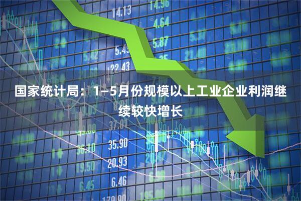 国家统计局：1—5月份规模以上工业企业利润继续较快增长