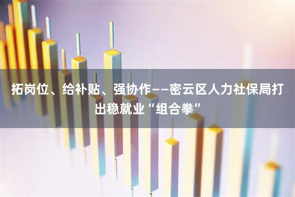 拓岗位、给补贴、强协作——密云区人力社保局打出稳就业“组合拳”
